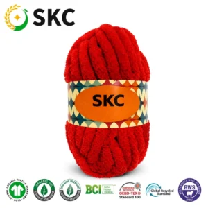 OEM ODM Eco Friendly Anti Pilling Dyed Slub Polyester Chenille Yarn Crochet Thick Yarn Ball DIY Scarf Sweater Towel Knitting