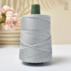 OEM ODM Ice Silk Crochet Cord with Custom Materials Colors Thicknesses Weights and Lengths for Bags Hats and Home Decor