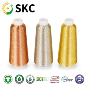 OEM ODM MH Type 75d 200tpm Twist High Tenacity Polyester Metallic Yarn Embroidery Knitting Weaving Hand Knitting