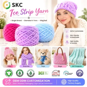 OEM ODM Velvet Blanket Dyed Fancy Yarn Rayon Polyester Blended Fluffy Hand Knitting Thick Bulky Chunky Chenille Embroidery