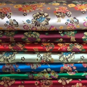 One stop Fabric Supply Chain Luxury 57/58″ 150GSM Flower Floral Brocade Jacquard Fabric Polyester for Dress Garment