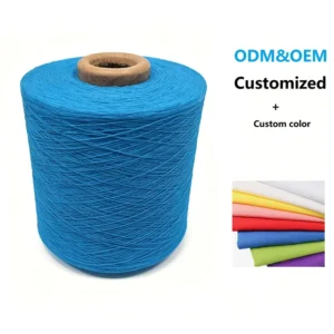 Open End 10s 12s 16s Blue Regenerated Cotton Blended Yarn TC 65 35 Eco Friendly CVC Anti Bacteria Recyclable Sock Knitting Yarn