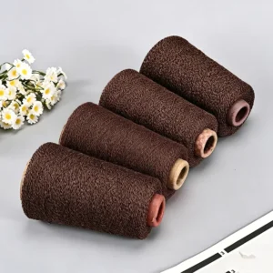 Open End Spun Dark Brown Recycled Melange Yarn Suitable for Industrial Work Gloves Cooking Apron Support