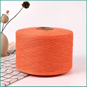 Orange Ne 12s Recycled Cotton Polyester Blend Open End Knitting Weaving Yarn for Socks Melange Yarn