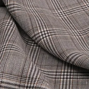 Organic 150gsm Rayon Linen Plaid Woven Fabric Eco-Friendly Wicking Breathable for Spring Summer Home Textile Bedding Fabric