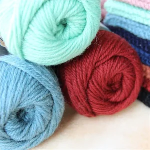 Organic Crochet Hand Knitting Angora Blended Dyed Rug Wool Blended Yarn