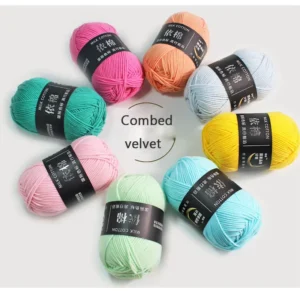Organin Milk Cotton Yarn 4 Ply Baby Cotton Baby Crochet Yarn