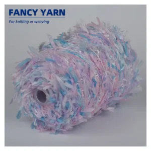 Ou Xing Gold Supplier’s 25kg MOQ Segment Dyed Fancy Crochet Yarn Paper Filament Horsetail for Textile Crafts 100% Polyester