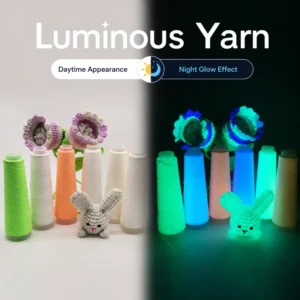Photoluminescent Yarn Glow in Dark Fiber Yarn UV Light Absorbing Luminous Thread for Apparel Textile Manufacturer