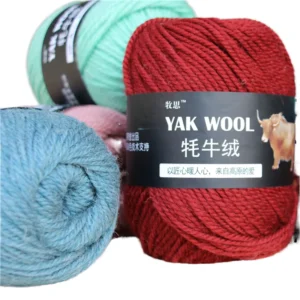 Poly Color Yak Cashmere 3 Strand Wool Blended Fancy Yarn Dyed Eco-Friendly High Tenacity Abrasion-Resistant 10s Ring Spun