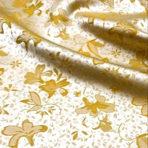 PolyeTwo Tone Morning Glory Jacquard Satin Fabric Lightweight Satin for Dresses Shirts Sets
