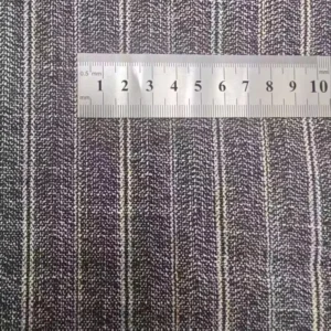 Polyester Cotton Spandex Striped Woven Twill Fabric 255GSM Cotton Blend Stretch Cloth for Suits Blazers Jackets MOQ 2M