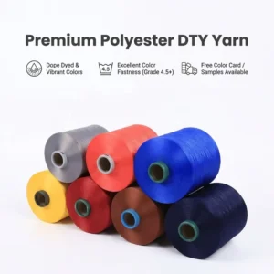 Polyester DTY Yarn High Tenacity Filament Yarn 100/144 100% Polyester Customized Recycled Yarn Super Soft
