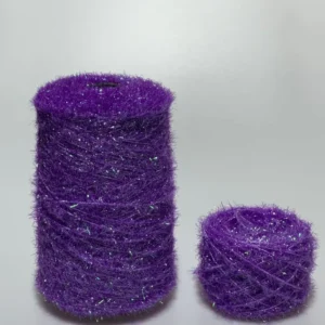 Polyester Dish Washing Crochet Knitting Sparkle Scrubby Yarn for Dish Soap Flat Knit Machine Use Feather Pattern Fancy Style