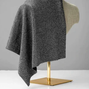 Polyester Lurex Spandex 200GSM 57/59in Lurex Fabric Metallic Yarn Dyed Soft Stretch Weft Knit for Dresses Shirts Blouses