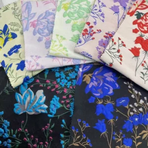 Polyester Metallic Jacquard Flowers Brocade Fabric for Formal Dress Fabric