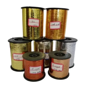 Polyester Metallic for Yarn High Quality M Type Flat Yarn with High Tenacity Anti Pilling Features Rainbow Gold Silver Colors