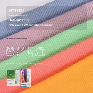 Polyester Modal Air Layer Double-Sided Ribbed Knitted Fabric Soft Series Running Abrasion-Resistant Abstract Accessories