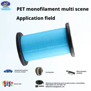 Polyester Mono Yarn 0.15~0.38mm High Tenacity Fancy Yarn Raw Pattern 100% Polyester for Knitting Mesh