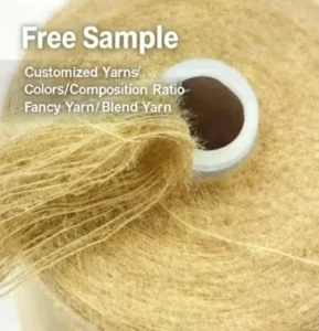 Polyester Nylon Dyed Fancy Yarn 1.1 cm 1.3 cm S Twist 13NM Straight Hair Feather Yarn Textile Sweaters Product