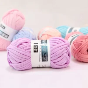 Polyester Soild Color Fabric Cloth T Shirt Yarn for Crochet Knitting Hand DIY