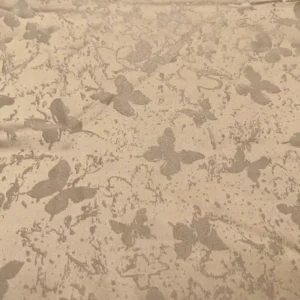 Polyester Spandex Butterfly Jacquard Satin Fabric Tonal Pattern for Dresses Kimono Robe Handmade Accessories