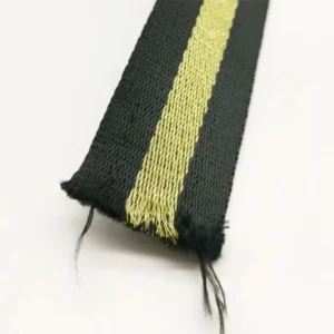 Polyester Webbing Color Black Mixed Color Silver Metallic Yarn Flash Webbing Custom Color Sizes