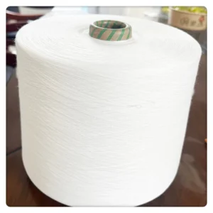 Polyester Yarn 40S 100% Raw White Polyester Ring Spun Yarn 40S