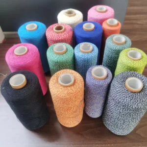 Polyester and Cotton Blended Ply Yarn 10/2 20/2 20/3 Recycled & Regenerated Eco-Friendly for Weaving Fabric of Kente Clothloin