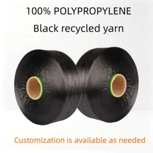 Polypropylene Yarn FDY 900D High Tenacity Black Recycled Yarn for Webbing and Hand Knitting