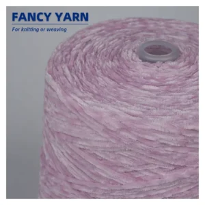 Premium 1.8Nm Chenille Polyester Velvet Fancy Yarn Bulk for Knitting Weaving Home Decor 1000KG MOQ