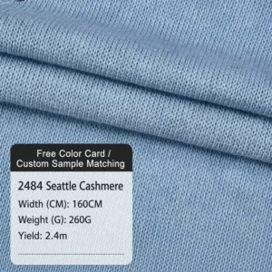 Premium 2484# Cashmere Knit Fabric 260GSM Cashmere like Soft Rayon Nylon Blend For Luxury Autumn Cardigans