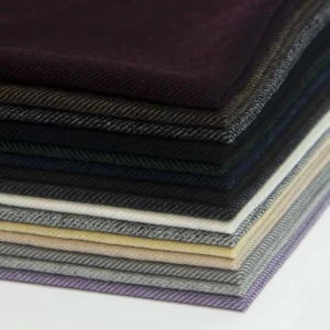 Premium Chemical free 4% Cashmere 96% Pima Cotton Fabric Yarn Dyed Twill 225gsm Cashmere Pima Cotton Blend Fabric for Garments
