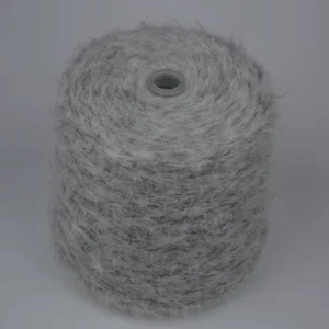 Premium High End 4cm Black Silk Imitation Mink Nylon Yarn for Weaving High Quality Fancy Yarn