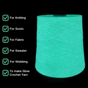 Premium Luminous Ring Spun Yarn For Knitting Weaving Crochet Glow-in-the-Dark 100 Polyester Fiber Yarn Ne 32s 21s OEKO-TEX