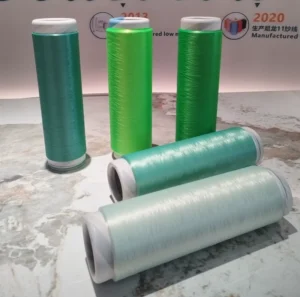 Premium Nylon DTY Network Silk Yarn 100D 68F Semi Matte & Dope Dyed Green Perfect for Knitting Applications