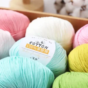 Premium Quality 100 Pure Cotton Yarn Super Soft Crochet Thread for DIY Hand Knitting Embroidery Sewing Weaving