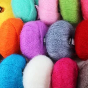 Premium Supplier Soft Fluffy Mohair Acrylic Blended Yarn for Hand Knitting Crochet Weaving Dyed Eco Friendly Anti Bacteria