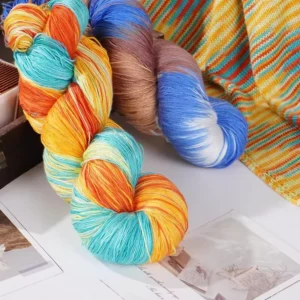 Pure Cotton Baby Yarn Hand Dyed Texturized OE Technics Eco Friendly for Soft Hand Knitting 100% Fancy Cotton