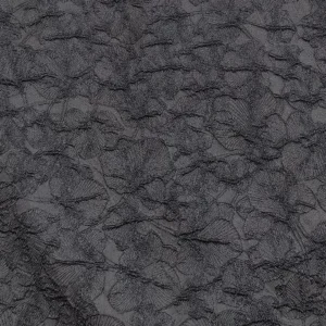 Purple Black Silver Metallic Flower Embossed 3D Brocade Jacquard Damask Fabric Girls Sleepwear 100% Polyester