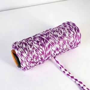 Purple White Space Dyed Recycled Cotton Mop Yarn Soft Water Absorbent Twisted Yarn for Cleaning Mop Head Production
