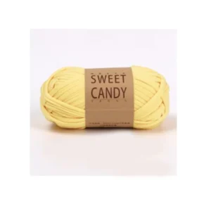 Purplish Yellow Polyester Cotton Yarn Anti-Pilling High Tenacity Yarn for Hand Crocheting Handbag Hat Cushion