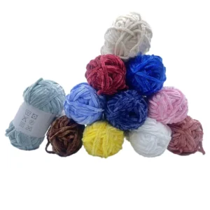 RTS 100g/80m Crochet Chunky Chenille Yarn Customized Colorful Polyester Yarns for Scarf Kennel Weaving Direct Dyed Knitting