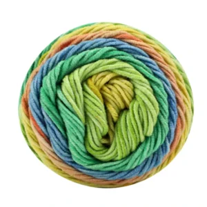 Rainbow Blended Yarn for Strong Hand Knitting and Even Weaving