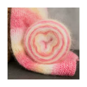 Rainbow Mohair Silk Blended Fancy Cake Yarn Coarse Hand Knitted Wool High Tenacity for Weaving Sewing Recycled Dyed