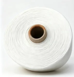 Raw White 100% Polyester 20s High Tenacity Ring Spun Yarn for Bedding Fabric