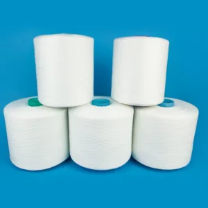 Raw White 20S-60S High Tenacity Dyed Spun Polyester Yarn 100% Polyester for Sewing Machine