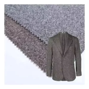 Rayon Viscose Polyester 320GSM Fashion Herringbone Double Faced Woven TR Textile Men’s 3 Piece Suit Fabric