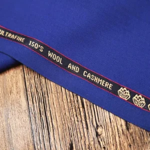 Ready Stock Super 120s Cashmere Wool Suiting Fabric for Men’s Casual Blazer Woven Dobby Pattern Yarn Dyed for Girls