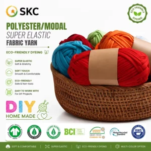 Recyclable High Tenacity Polyester Modal Blended Fancy Yarn Anti Pilling Abrasion Resistant Dyed Ring Spun 7S for T Shirt Sewing